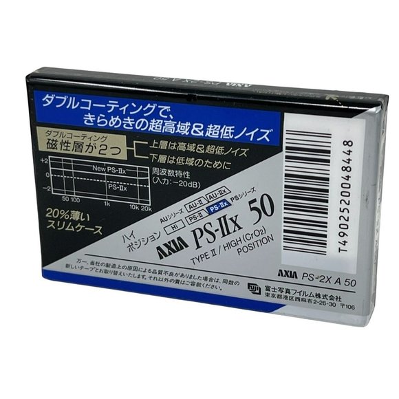 Retro Japanese Blank Audio Cassette Tape Axia Player Spirits PS-IIx 50 - Picture 2 of 2